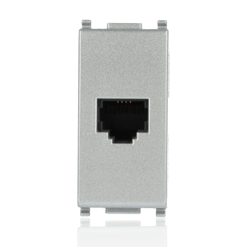 VIMAR 14320.SL - Presa RJ11 6/4 Silver (Plana)