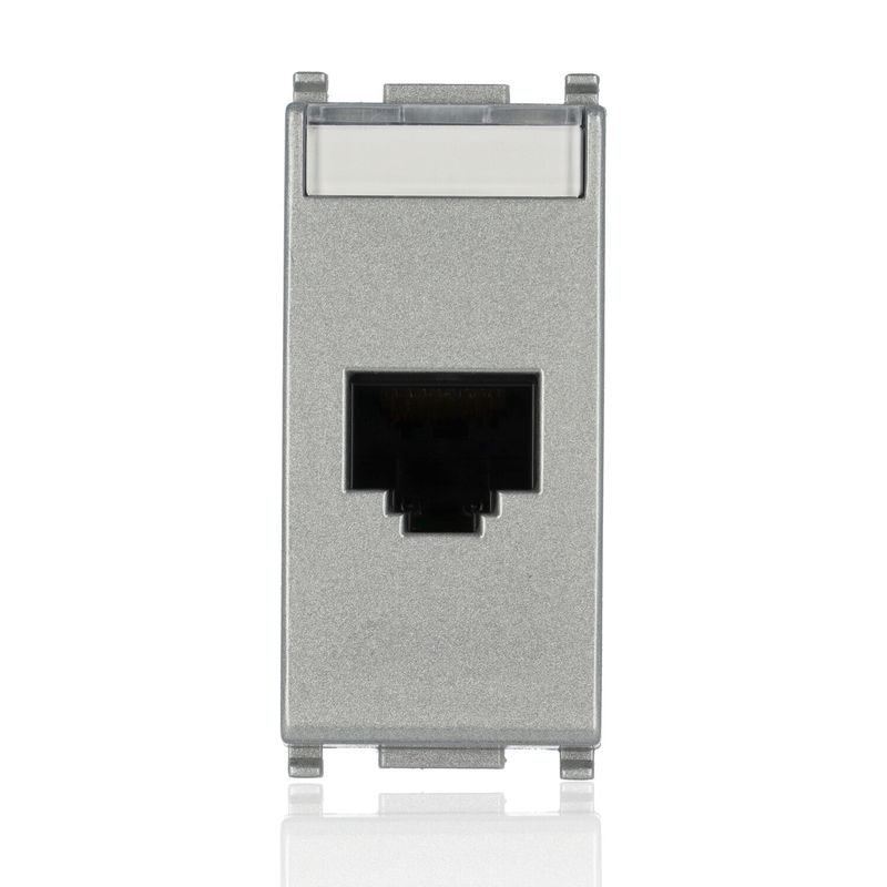 VIMAR 14339.11.SL - Presa RJ45 Netsafe Cat5e UTP Silver (Plana)