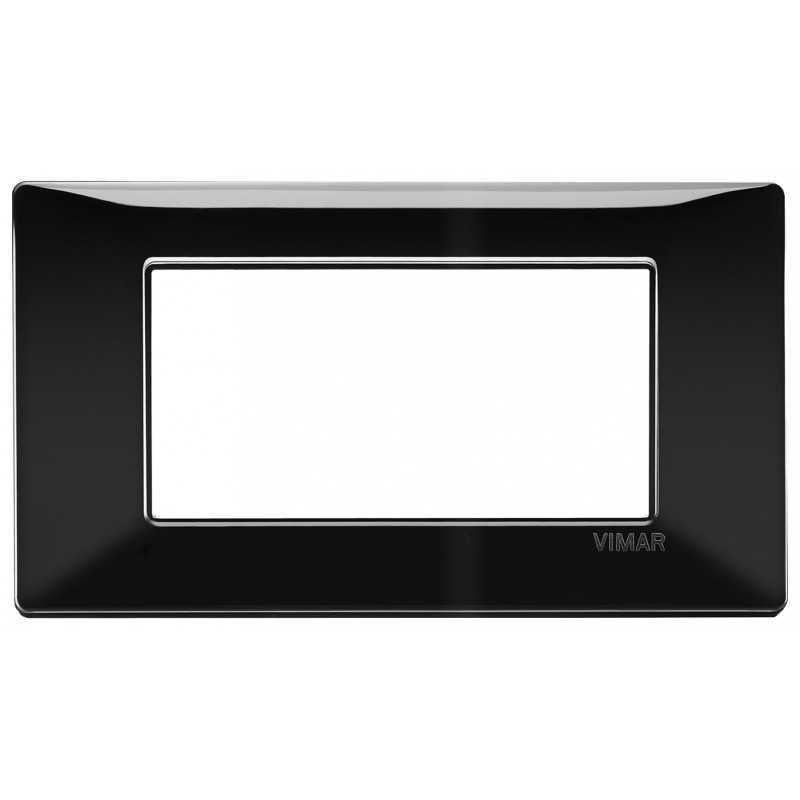 VIMAR 14654.05 - Placca 4 Moduli - Nero - Plana