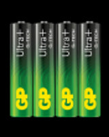 Batterie GP Ultra Plus Alcaline MiniStilo AAA: 15 AUP/LR03 Confezone da 4 batterie