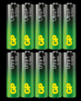 Batterie GP Ultra Plus Alcaline Stilo AA: 15 AUP/LR6 Confezone da 10 batterie