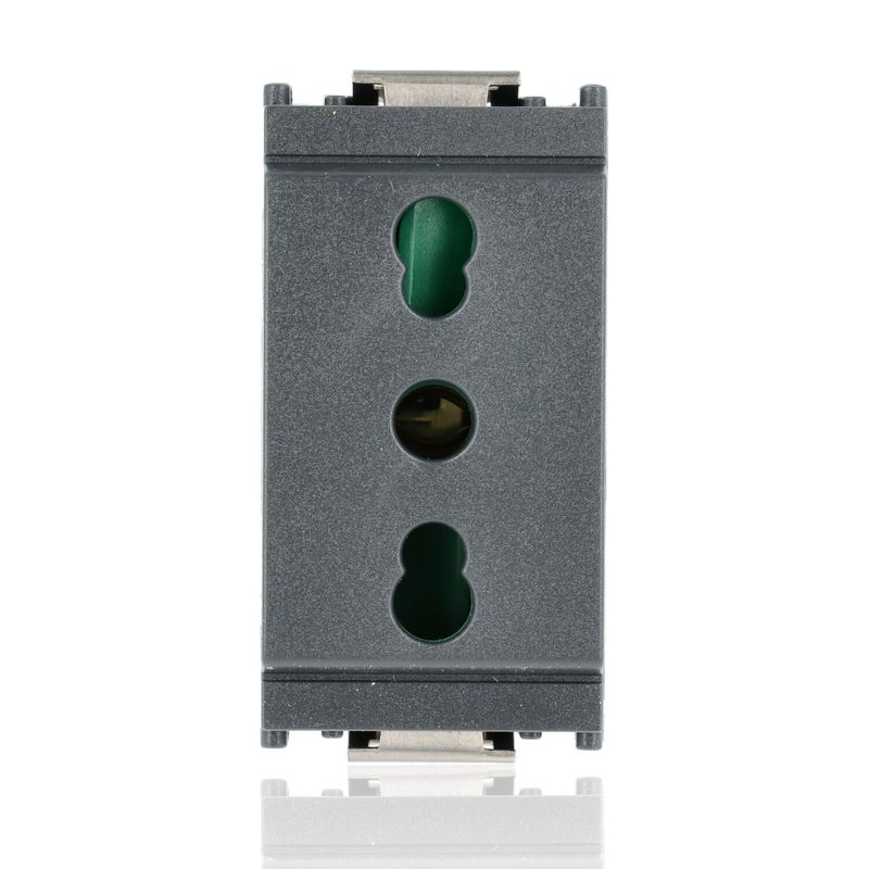 VIMAR 16203 - Presa bipasso 2P+T 16A P17/11 grigio (Idea)