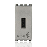 VIMAR 19292.M - Unità alimentazione USB 5V1,5A 1 modulo, Arkè Metal
