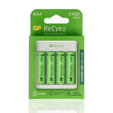 Caricabatterie USB standard per batterie Stilo e MiniStilo, 4 batterie Stilo AA da 2100 mAh incluse