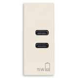VIMAR 30292.CCC - Alimentatore USB C+C 15W 3A 5V canapa