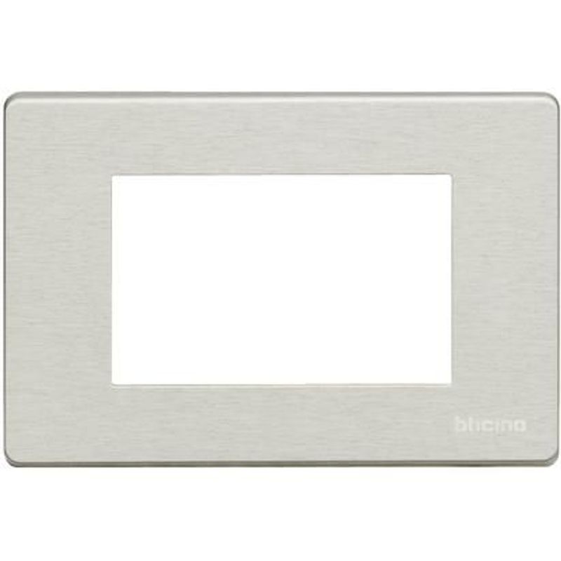 BTICINO 503/3A/X - Placca 3 moduli Alluminio, Matix