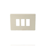 BTICINO 503/3/R - Placca 3 Posti Per Scatola Rettangolare In Resina Con Aggancio Graduale Per Supporto 503R - Magic
