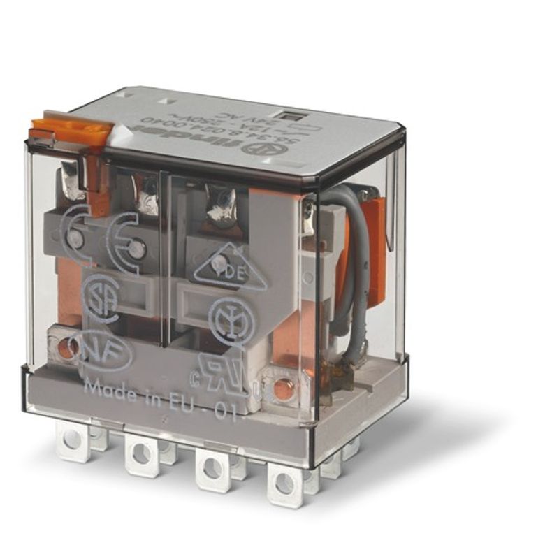 FINDER 563490240040 - Relè di Potenza 4 Contatti 12A 24V DC Serie 56 ad Innesto