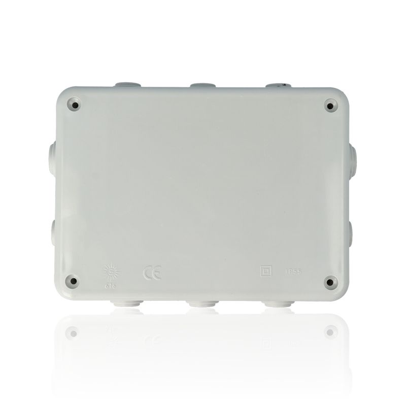 SOLERA 616 - Scatola di derivazione con coperchio a vite - IP55 - dim. int. 153x110x55 - pareti con passacavi - Grigio   (alternativa Gewiss GW44006)