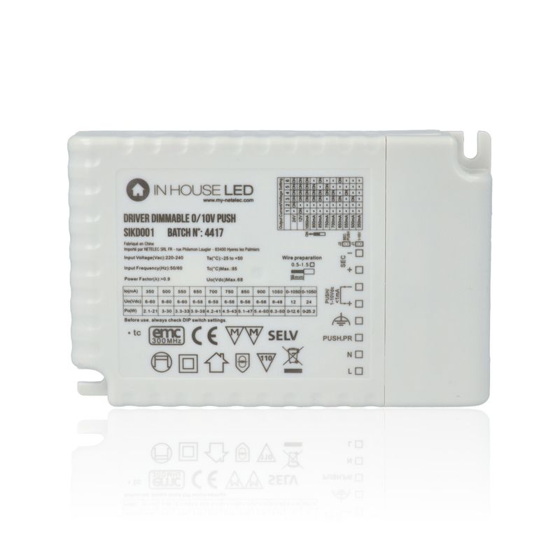 Alimentatore per dispositivi LED dimmerabile 0/10V