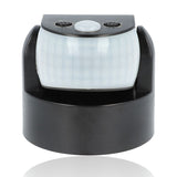 Rilevatore di presenza ad infrarossi da parete IP65 180°/360° - Nero