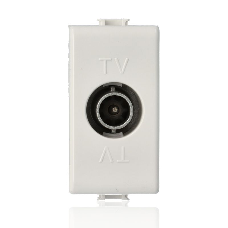 BTICINO AM5202P10 - Presa TV Coassiale Passante Terminale - Bianco - Matix