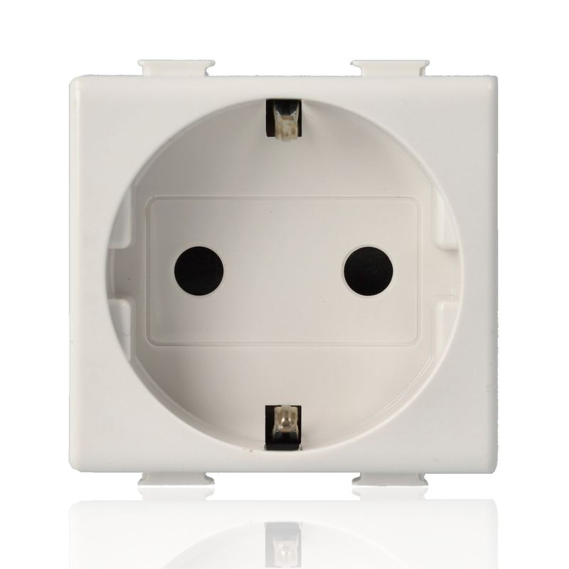 BTICINO AM5440/2 - Presa Standard Tedesco 2P+T 16A 250V Ac Con Alveoli Schermati - Bianco - Matix