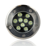 Faretto da interrare diam.160mm, 9W, 220Vac, Luce Fredda