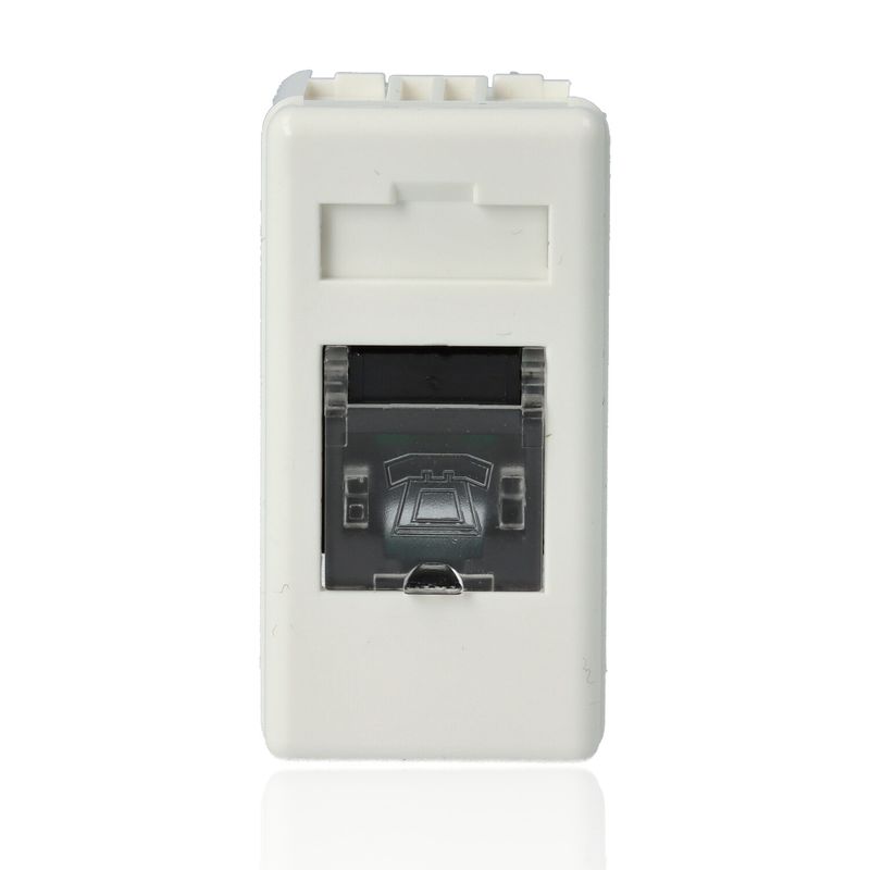 GEWISS GW20251 - Presa Telefonica - Rj11 - Doppino Twistato - Morsetti A Vite - 1 Modulo - System White