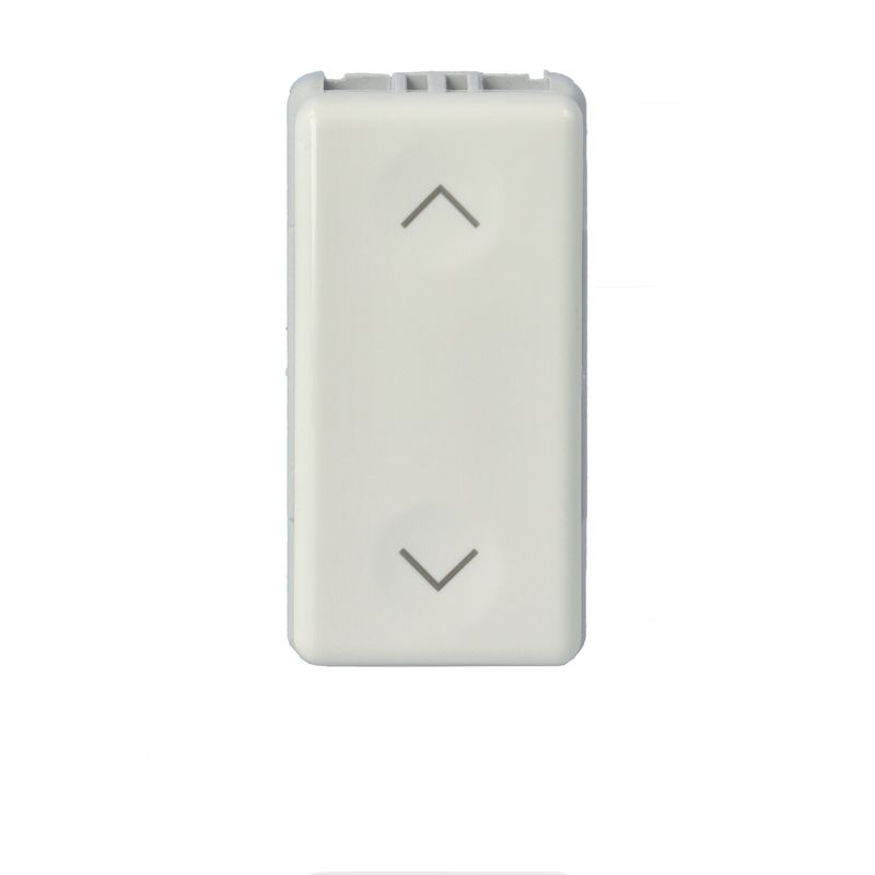 GEWISS GW20521 - Pulsante UnIPolare 250V Ac - Na+Na 10A - Con Interblocco - Simbolo Su- Giu' - 1 Modulo - System White