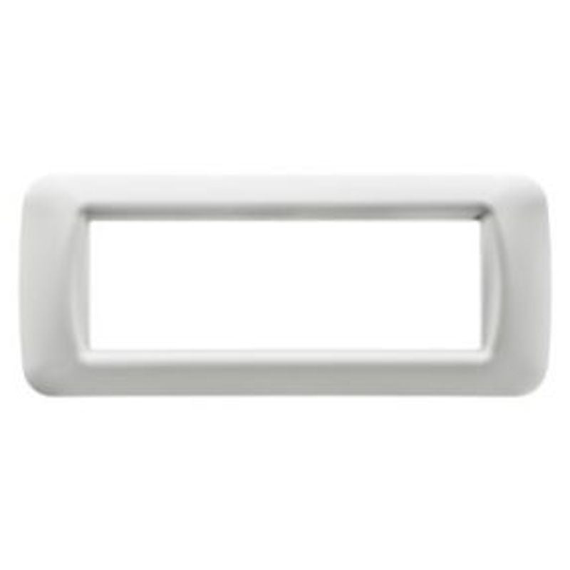 GEWISS GW22506 - Placca Top System - In Tecnopolimero Finitura Lucida - 6 Posti - Bianco Nuvola - System