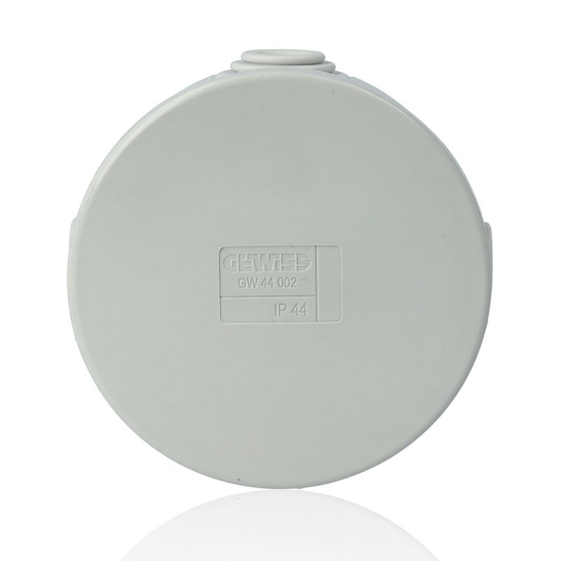 GEWISS GW44002 - Scatola di derivazione con coperchio a pressione - IP44 -dim. int. diam. 80x40 -pareti con passacavi - Grigio