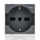 BTICINO HS4140/16 - Presa Standard Tedesco E Bipasso 10/16A 250 V Ac - Antracite - Axolute