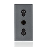 BTICINO HS4180 - Presa 2P+T 10/16A 250 Vac - Bipasso Interasse 19Mm E 26Mm - Alveoli Schermati - Antracite - Axolute