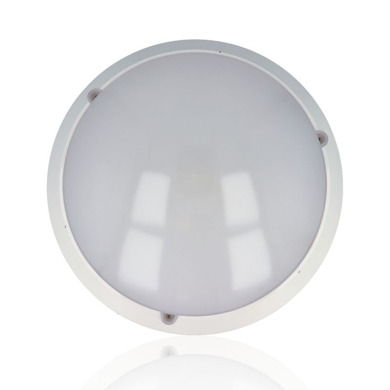 Plafoniera LED tonda da esterno diam.295mm, 16W, 220Vac, Luce Naturale, Bianco
