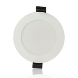 Faretto LED rotondo da incasso diam.96mm, 7W, 220Vac, con regolazione temperatura luce (Calda - Naturale - Fredda) - Dimmerabile - Bianco + cover acciaio spazzolato