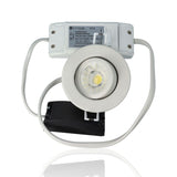 Faretto LED rotondo da incasso diam.86mm, orientabile 7W, 220Vac, con regolazione temperatura luce (Calda - Naturale - Fredda) - Dimmerabile - Bianco