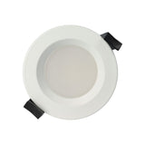 Faretto LED rotondo da incasso diam.85mm, 7W, 220Vac, con regolazione temperatura luce (Calda - Naturale - Fredda) - Bianco