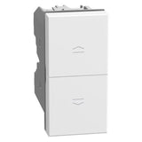 BTICINO JW4036 - Pulsante doppio 10 A 250 Va.c. 1 P (NO) + 1 P (NO) non interbloccato Bianco - MatixGo