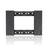 BTICINO KA4803KG - Placca  3 Moduli - Nero - Now