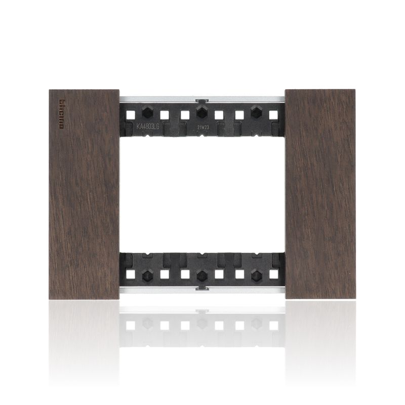 BTICINO KA4803LG - Placca  3 Moduli - Noce - Now