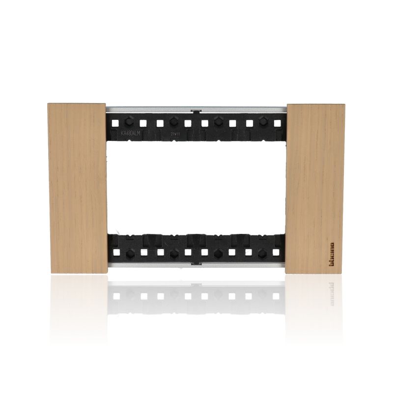 BTICINO KA4804LM - Placca  4 Moduli - Rovere - Now