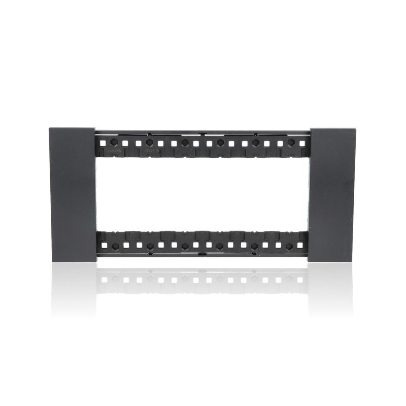 BTICINO KA4806KG - Placca  6 Moduli - Nero - Now