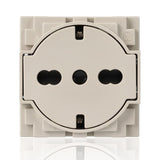 BTICINO KM4140A16F - Presa "Flat" Standard Tedesco E Bipasso 10/16A 250 V Ac  - Sabbia - Now