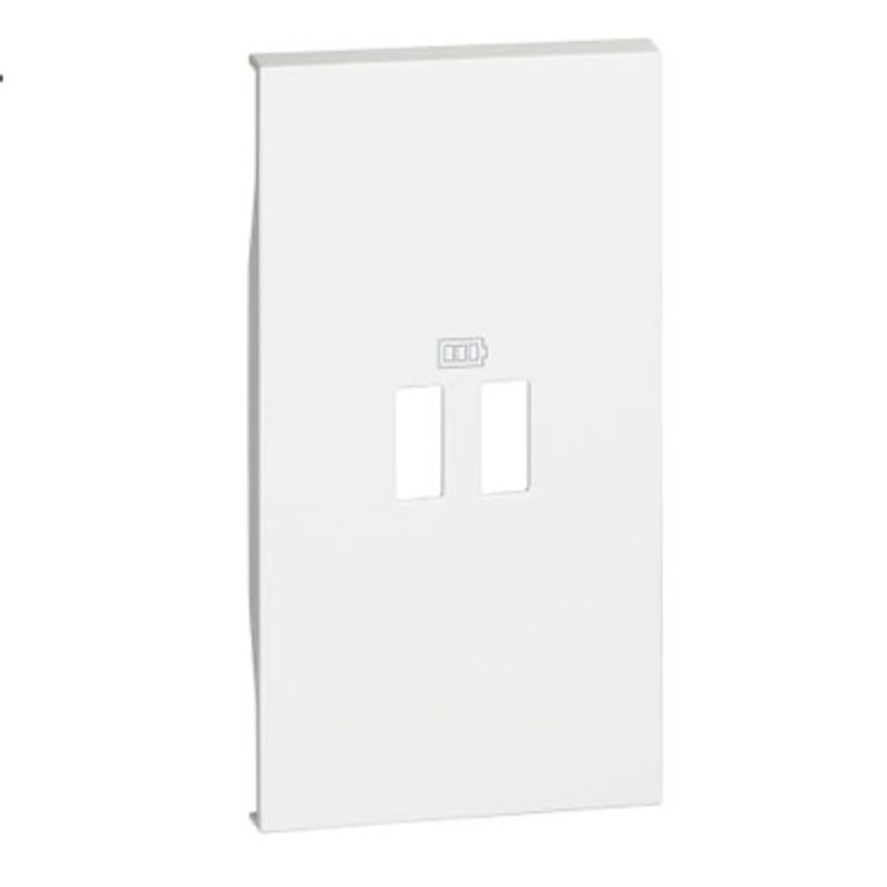BTICINO KW12C - Cover per Caricatore USB 2 moduli - Bianco - Living NOW
