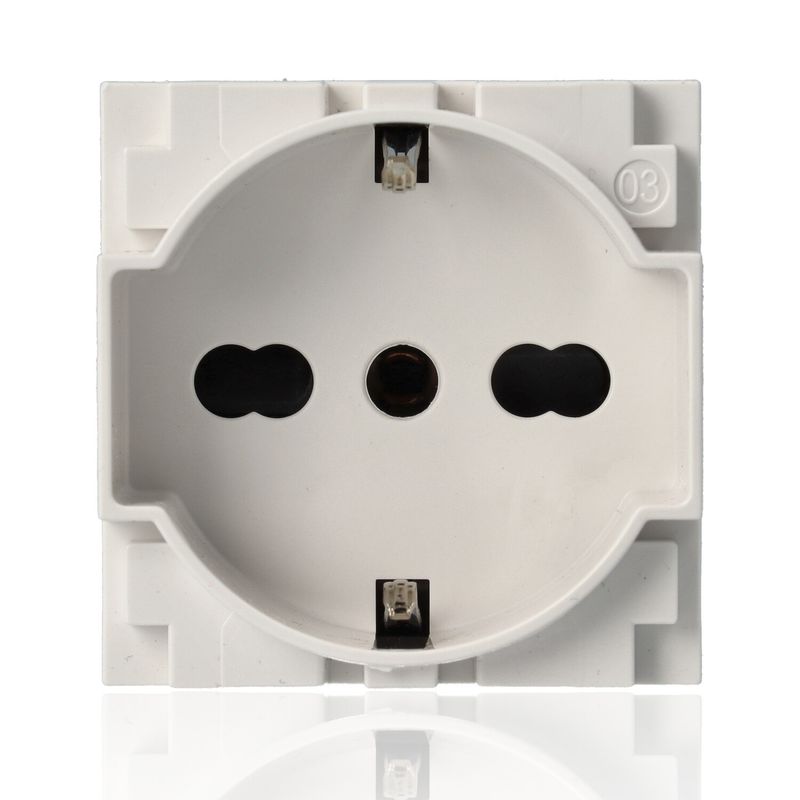 BTICINO KW4140A16 - Presa Standard Tedesco E Bipasso 10/16A 250 V Ac  - Bianco - Now