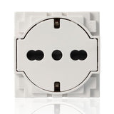BTICINO KW4140A16F - Presa "Flat" Standard Tedesco E Bipasso 10/16A 250 V Ac  - Bianco - Now