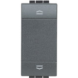BTICINO L4037N - Pulsante Doppio Interbloccato 10A 250 Vac - Antracite - LivingLight