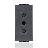 BTICINO L4113 - Presa 2P+T 10A 250 Vac - Interasse 19Mm - Alveoli Schermati - Antracite - LivingLight