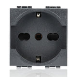 BTICINO L4140/16 - Presa Standard Tedesco E Bipasso 10/16A 250 V Ac - Antracite - LivingLight