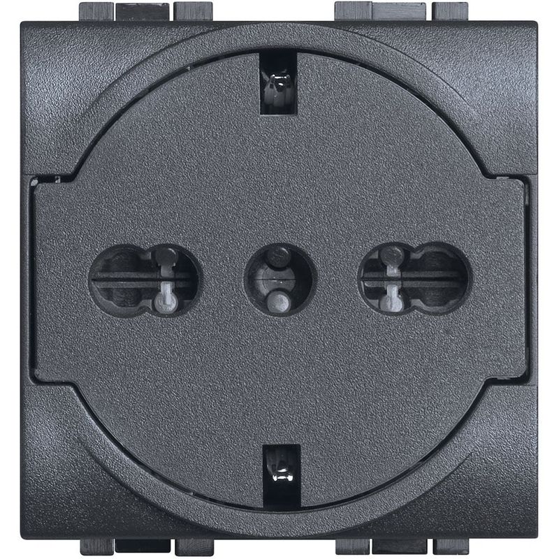 BTICINO L4140/16F - Presa bipasso flat  tedesco e italiano 2P+T 10/16 A - Livinglight