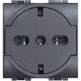 BTICINO L4140/16F - Presa bipasso flat  tedesco e italiano 2P+T 10/16 A - Livinglight