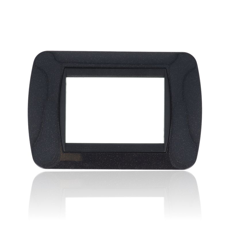 BTICINO L4803PA - Placca 3 Moduli - Acciaio Scuro - LivingLight