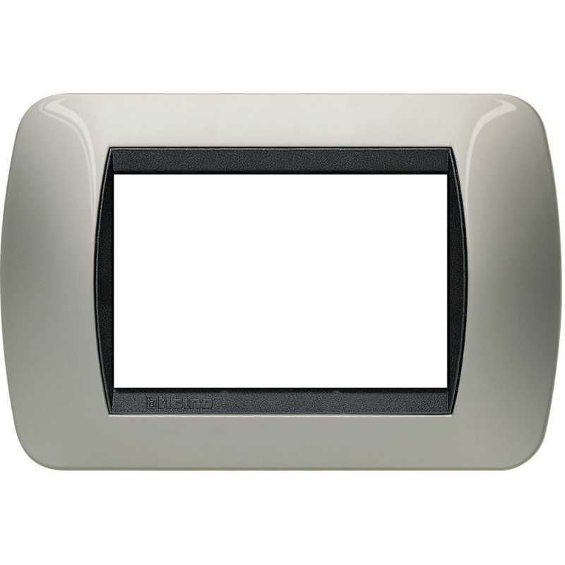 BTICINO L4803TC - Placca 3 moduli - titanio chiaro - materiale metallo
