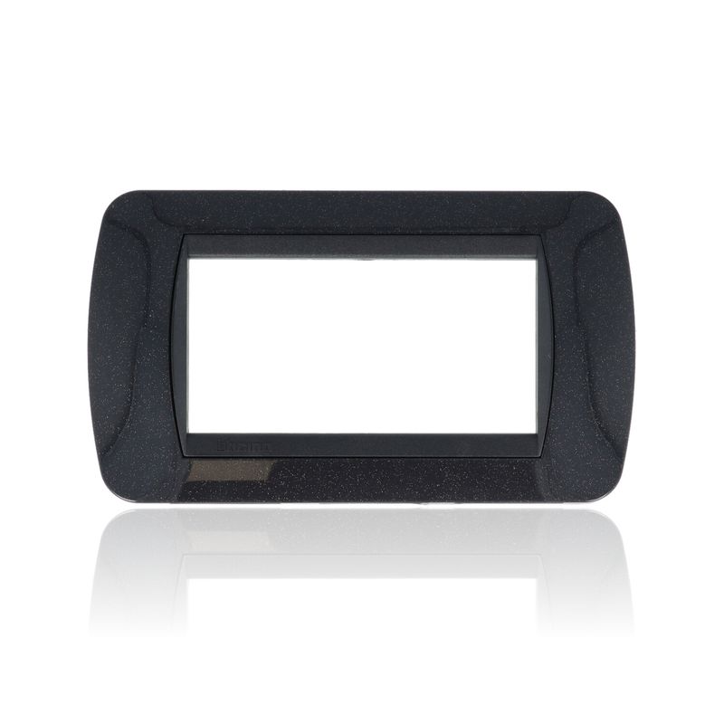 BTICINO L4804PA - Placca 4 Moduli - Acciaio Scuro - LivingLight