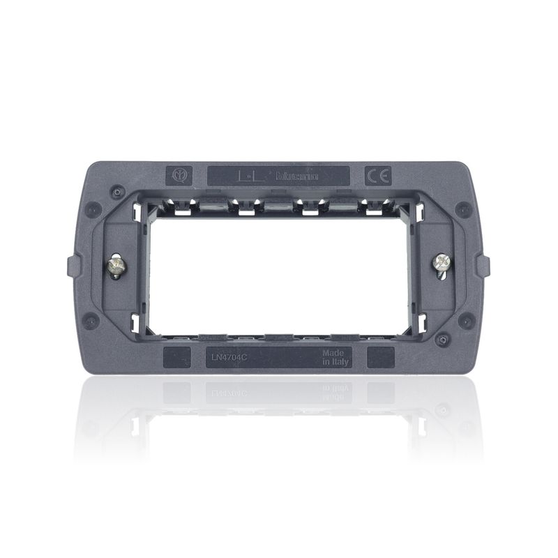 BTICINO LN4704C - Supporto per placche AIR LNC4804... - fissaggio con viti - 4 moduli