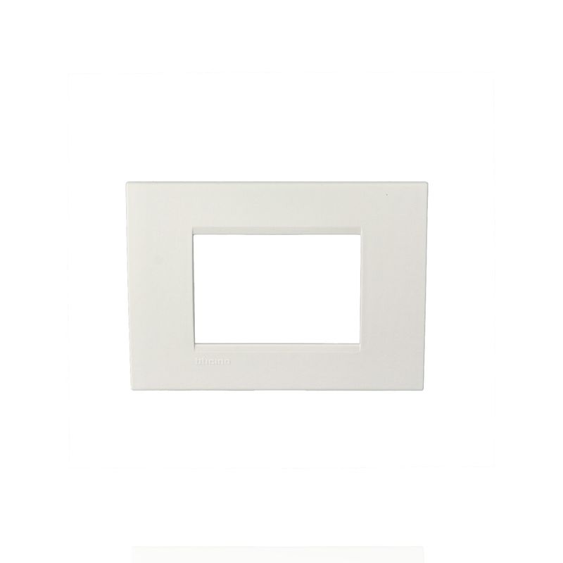 BTICINO LNA4803BI_BOX - 10 pezzi - Placca Quadra 3 Moduli - Bianca - LivingLight