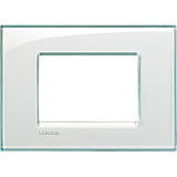 BTICINO LNA4803KA - BTICINO LNA4803KA - Placca Quadra 3 moduli - Acquamarina - LivingLight