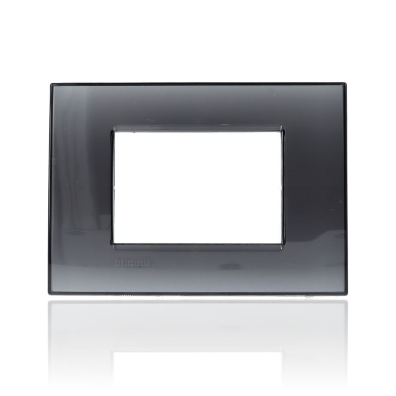 BTICINO LNA4803KF - Placca Quadra 3 Moduli - Fumo Di Londra - LivingLight