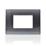 BTICINO LNA4803KF - Placca Quadra 3 Moduli - Fumo Di Londra - LivingLight